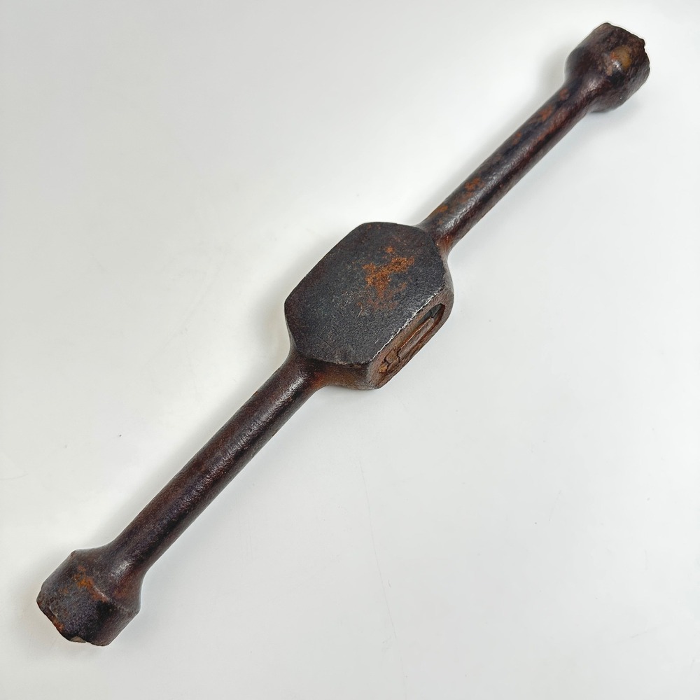 Antique Branding Iron Tool New Orleans VB NB Double Sided Timber Blacksmith Cast
